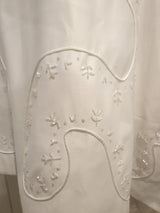 White beaded wedding bridal skirt with train size 61