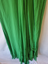 Imoda Chiffon Green Ruched Beaded Strapless Cut Out Evening Bridesmaid Dress 123