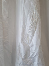 iModa White Taffeta A-line Beaded Sequin Embroidered Strapless/strap Dress Sz 149