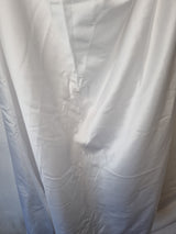 Isabella Faye White Satin Tulle Ruched Beaded One Shoulder Wedding Dress Sz 107