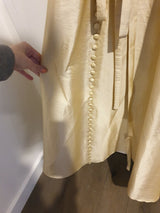 Suga Pash Gold taffeta ruched v neck maid of honour wedding dress size 1211