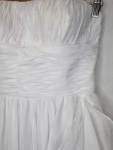 Imoda White Chiffon Ruched Empire Wedding Dress Sz 143