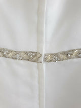 Bridal Chic White organza beaded princess wedding dress size 107