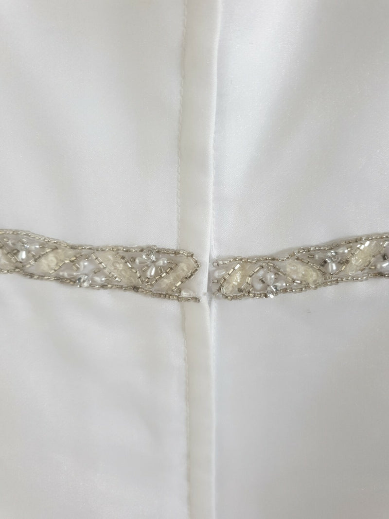 Bridal Chic White organza beaded princess wedding dress size 107