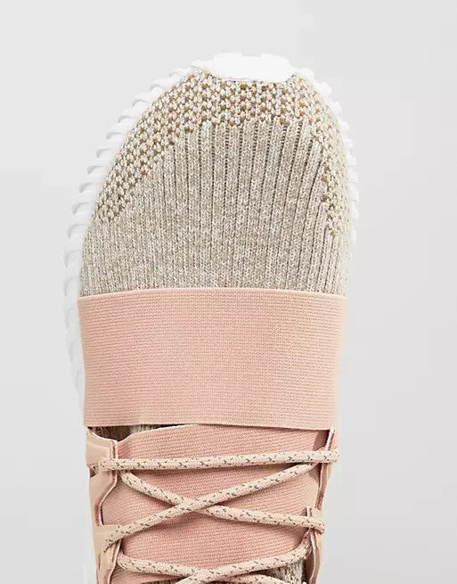 Adidas Tubular Doom Beige Pink Knit Ankle Sock Sneakers BB2390 F44/US10/UK9.523