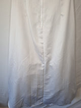 Isabella Faye White Satin Embellished Beaded A-line Wedding Dress Sz 1411