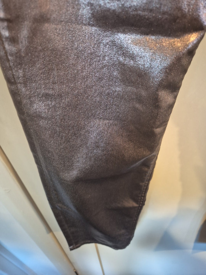 Guess Pink Pewter Metallic High Rise Skinny Leg Jeans Size 264