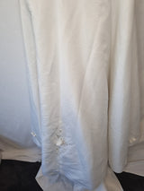 Imoda White Satin Corset Off Shoulder Beaded Roses Train Wedding Dress Sz 122