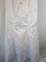 Imoda White Satin Tulle Beaded Sequin Backless Halter Neck Wedding Dress Sz 82