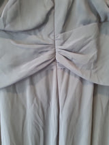 Imoda Navy Blue Chiffon V-neck Evening Bridesmaid Long Maxi Dress Sz 2614