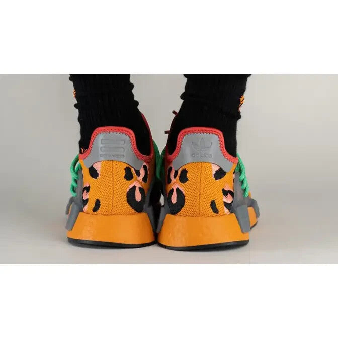 Adidas x Pharrel Williams HU NMD Animal Print Orange Grey Green GZ4439 US 1010