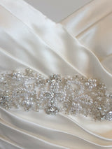 Essence ivory satin sweetheart beaded wedding dress au 73