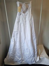 iModa White Straps/strapless Beaded Sequin Tulle Pleated Satin Backless Dress 108