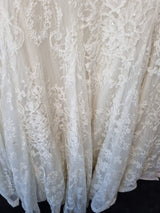 Imoda Ivory Lace Sweetheart Sequin Mermaid Train Wedding Dress Sz 1015