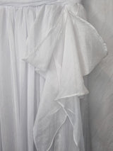 Imoda White Chiffon Ruched Empire Wedding Dress Sz 145