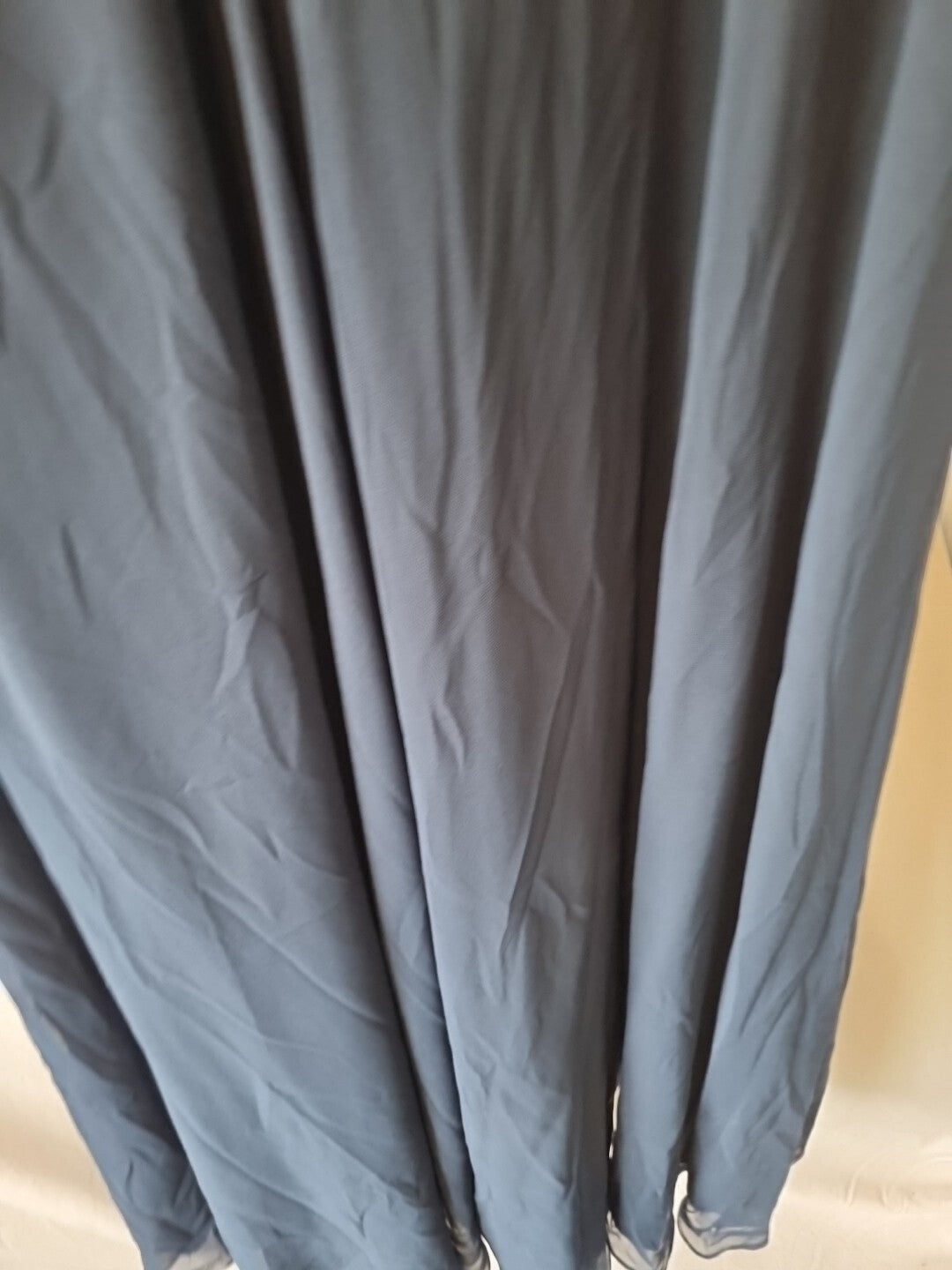 Imoda Navy Blue Chiffon V-neck Evening Bridesmaid Long Maxi Dress Sz 269