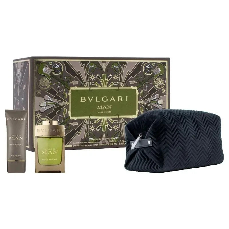 Bvlgari Man Wood Essence Eau De Parfum Spray 100ml + ASB 100ml Gift Set