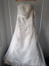 iModa Ivory Straps/Strapless Organza Ruched Beaded Lace AppliqueWedding Dress 141