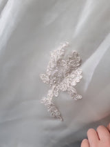 iModa Ivory Straps/Strapless Organza Ruched Beaded Lace AppliqueWedding Dress 1416