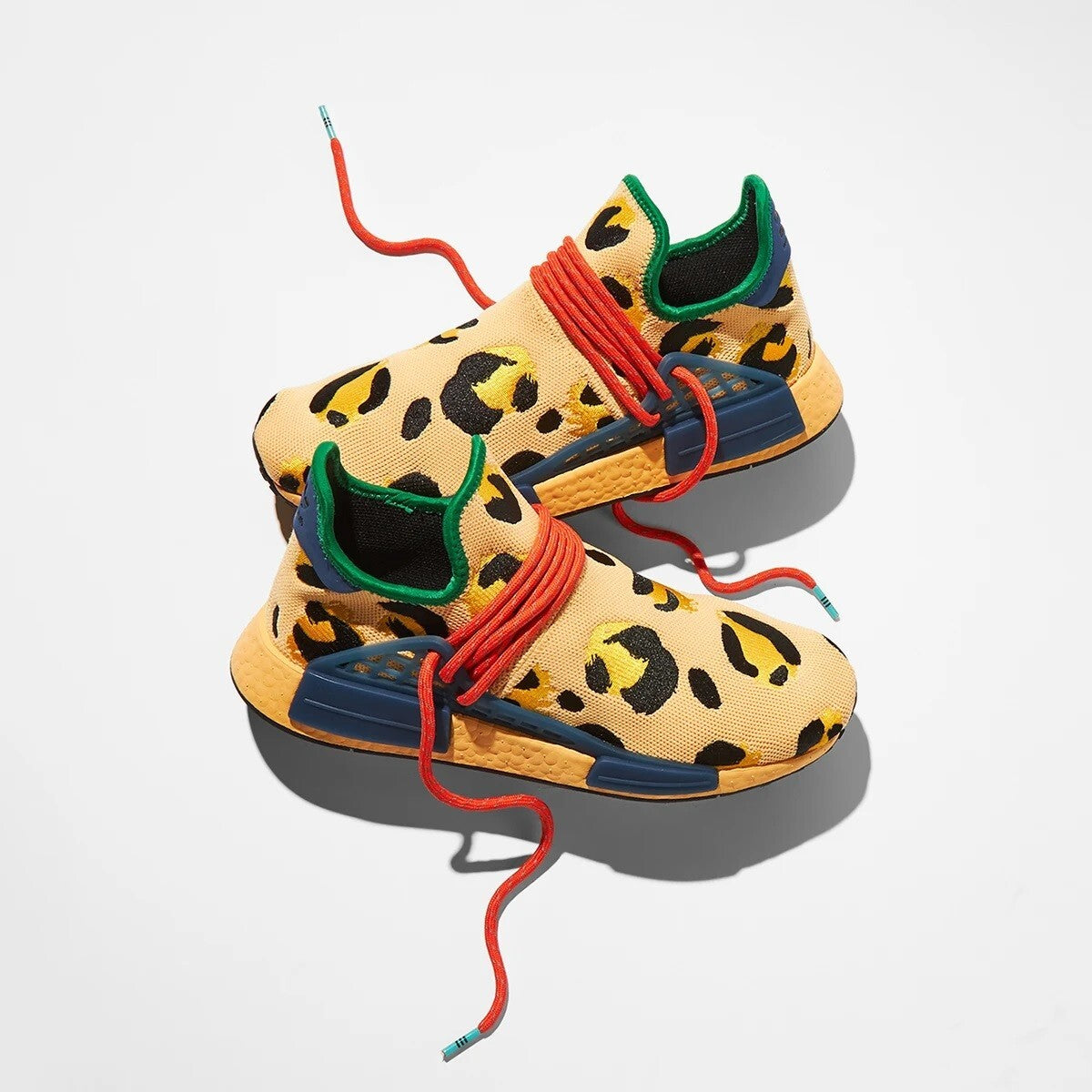 Adidas x Pharrel Williams HU NMD Animal Print Amber Orange Blue HP3221 US 81