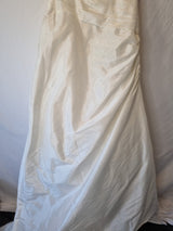 Imoda Ivory Sweetheart Ruched Simple Elegant Train Wedding Dress Sz 102