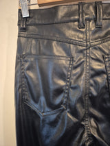 Guess Black Faux Patent Leather High Rise Skinny Leg Pants Size 279