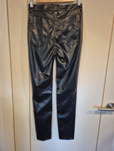 Guess Black Faux Patent Leather High Rise Skinny Leg Pants Size 276