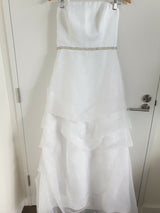 Bridal Chic White organza beaded princess wedding dress size 102