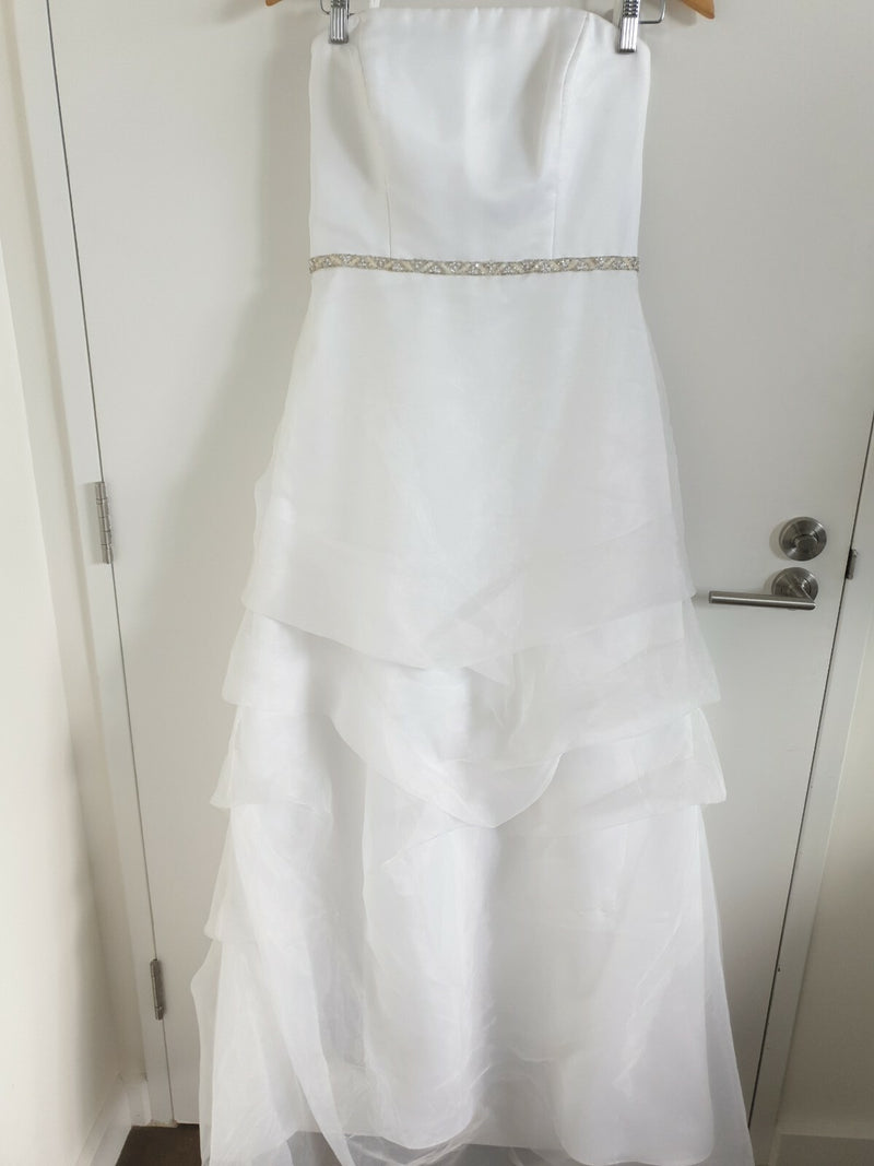 Bridal Chic White organza beaded princess wedding dress size 102