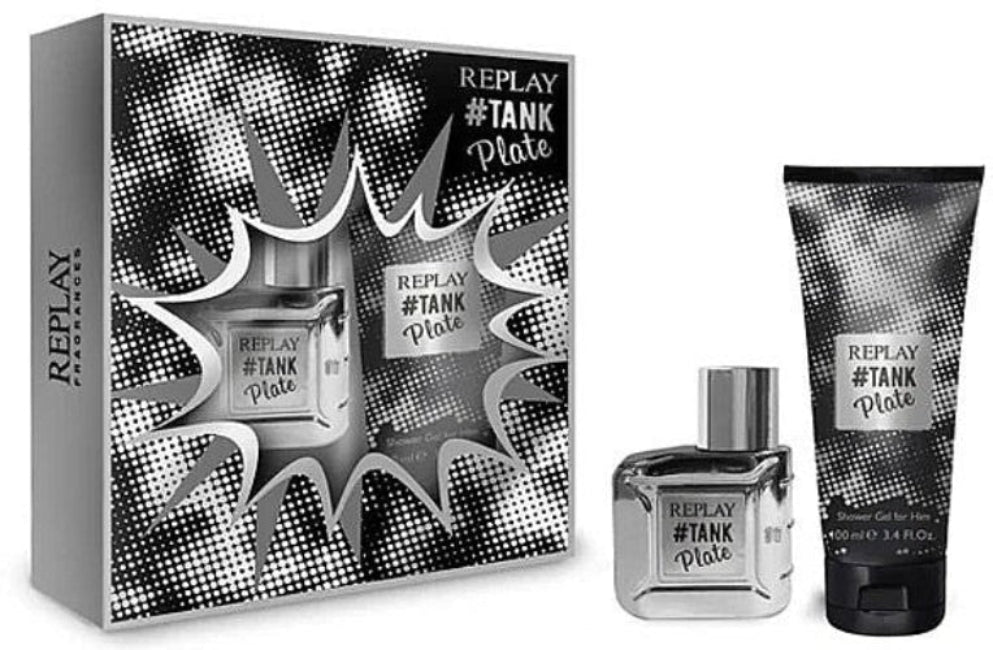 Replay #Tank Plate for Him 2 Piece Gift Set Eau de Toilette 30ml + Shower Gel