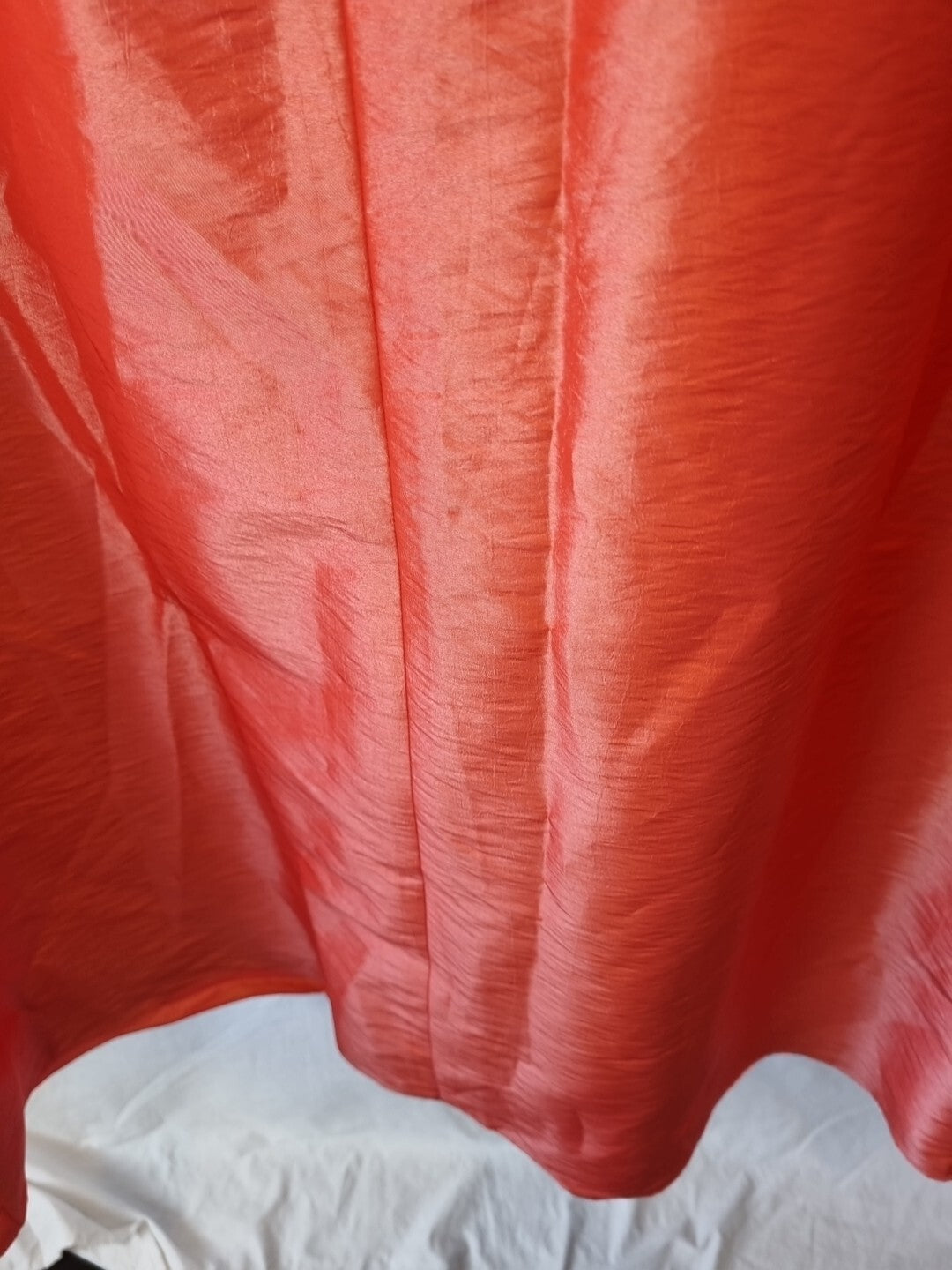 Imoda Coral Taffeta Ruched Beaded Strapless Evening Bridesmaid Dress Sz 1812