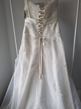 iModa Ivory Straps/Strapless Organza Ruched Beaded Lace AppliqueWedding Dress 1410