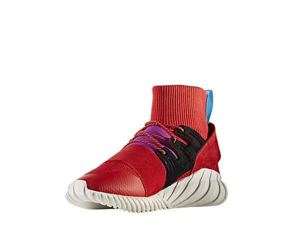 Adidas Tubular Doom Red Purple Knit Ankle Sock Sneakers BY9397 F40/US7/UK6.511