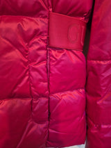 Guess Pink Duck Feather Fur Hood Puffer Jacket Size S4