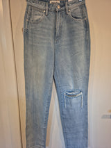 Wrangler Drew Lucille Blue High Rise Slim Fit Torn Jeans Size 70
