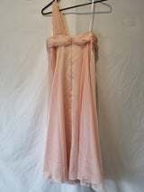 Juniper & Sage Chiffon Pink Ruched One Shoulder Evening Bridesmaid Dress Sz 85