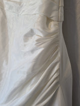 Imoda Ivory Sweetheart Ruched Simple Elegant Train Wedding Dress Sz 104