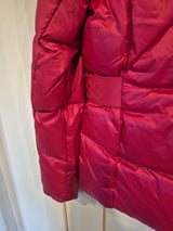 Guess Pink Duck Feather Fur Hood Puffer Jacket Size S10