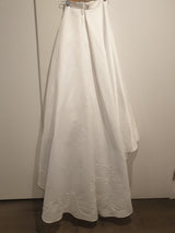 White beaded wedding bridal skirt with train size 63