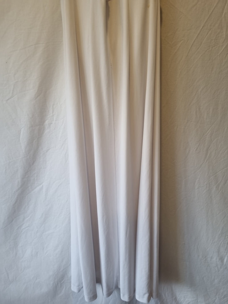 Giovanni White Knit Beaded Rope Evening Bridesmaid Dress Sz 108