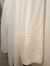 White beaded wedding bridal skirt with train size 65