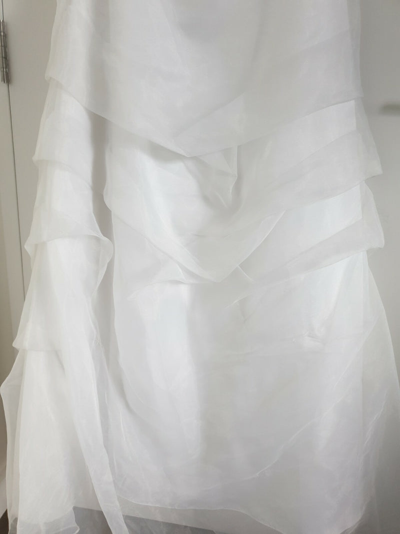 Bridal Chic White organza beaded princess wedding dress size 1011