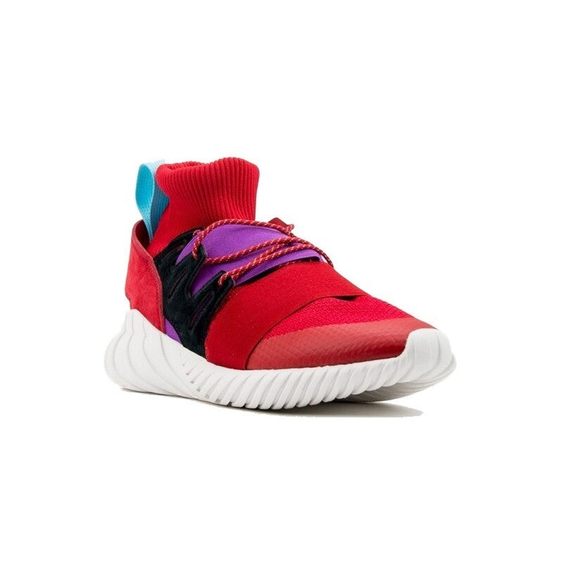 Adidas Tubular Doom Red Purple Knit Ankle Sock Sneakers BY9397 F40.66/US7.5/UK78
