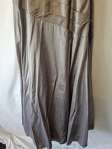 Imoda Grey Taffeta Ruched Pleat Strapless Evening Bridesmaid Dress Sz 109