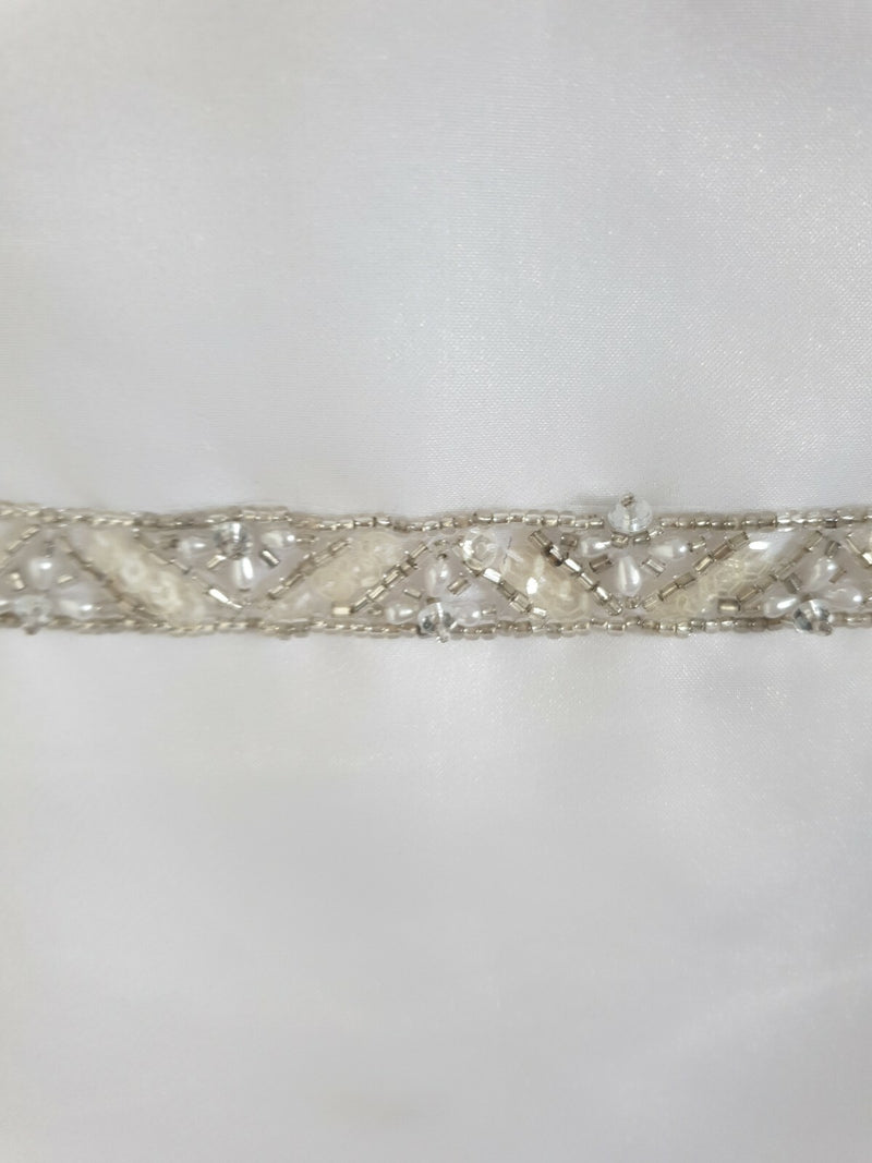 Bridal Chic White organza beaded princess wedding dress size 104