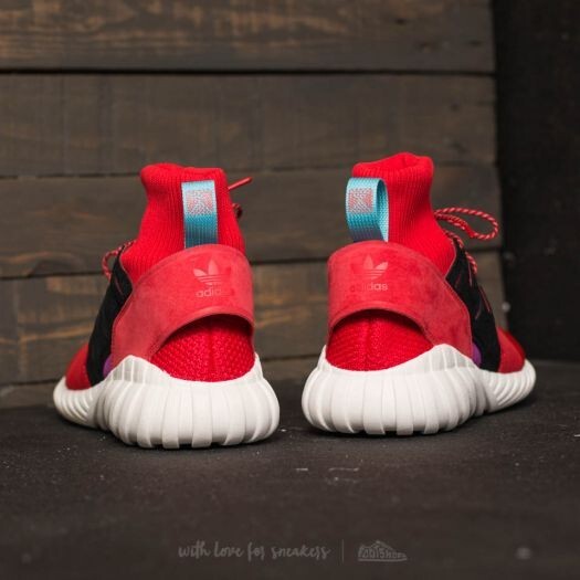 Adidas Tubular Doom Red Purple Knit Ankle Sock Sneakers BY9397 F40.66/US7.5/UK79