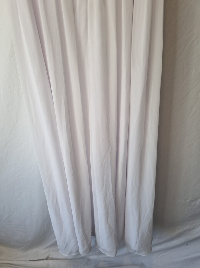 Imoda White Chiffon Sweetheart Beaded Ruched Empire Wedding Dress Sz 128