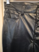 Guess Black Faux Patent Leather High Rise Skinny Leg Pants Size 273