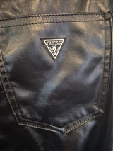 Guess Black Faux Patent Leather High Rise Skinny Leg Pants Size 2710