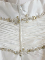 Sugar And Spice Ivory Ruched a line embellished sweetheart Wedding Dress Size 46